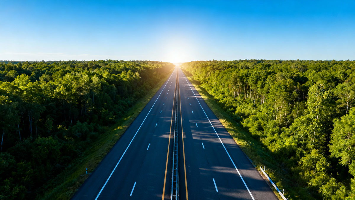 硬化道路建成后景观